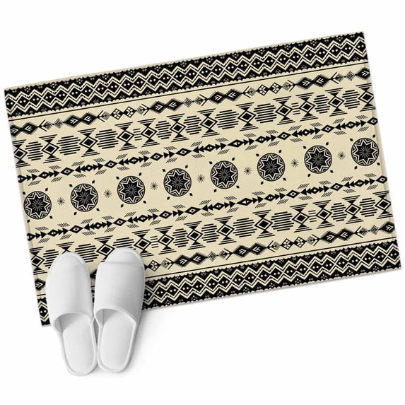 Black Khaki Boho Area Rugs Collection 2'x3', Vintage Ethnic Tribe Abstract Art Retro Non Slip Indoor Rectangle Throw Runner Rug Floor Mat Carpet for Living Room Dining Table Bedroom Nursery