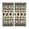 thumbnail image 1 of Black Khaki Boho Kitchen Curtains Window Panels, Vintage Ethnic Tribe Abstract Art Retro Insulated Window Treatment Curtain, Grommet Curtains for Bedroom/Living Room/Bathroom, 2 Piece 42"Wx63"L, 1 of 8