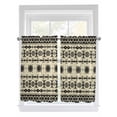 thumbnail image 1 of Black Khaki Boho Living Room Curtains 2 Panel, Vintage Ethnic Tribe Abstract Art Retro Cafe Window Treatment, Farmhouse Bedroom Bathroom Kitchen Curtains Drapes 104"x45", 1 of 6