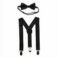 thumbnail image 1 of Black Kids Baby Suspenders and Bow Tie Set Elastic Adjustable Wedding Photos, 1 of 4