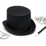 Black Kids Hat Folding Collapsible Top Hat Magician Performer Trick New