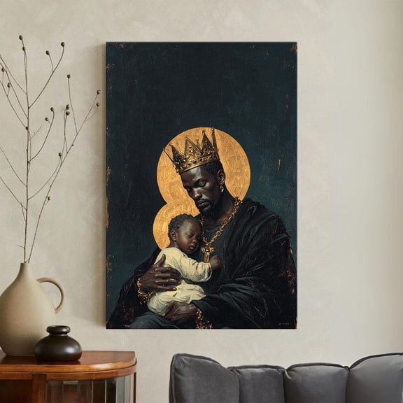 Black King Baby Afrocentric Poster, Unframed Paper Poster 8x10in