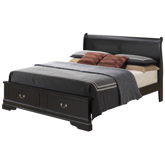 Black King Bed With Spacious Storage And Structure In Functional Solutions