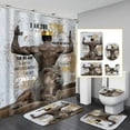 thumbnail image 1 of Black King Lion Shower Curtain Sets, Inspirational Quote Bahtroom Shower Curtains with Rugs, Toilet Lid Cover, Bath Mat, Waterproof Fabric Brown Black Man Animal Shower Curtains with Hooks, 1 of 7