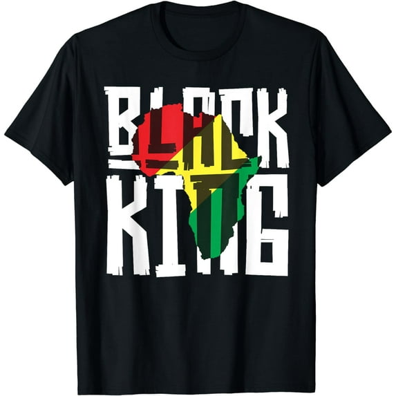 Black King T-Shirt for Boys Men History Month Africa Tribal T-Shirt