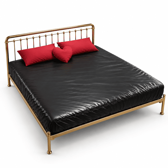 Black King Vinyl Waterproof Oil Proof Mattress Protector for Home and RV Use