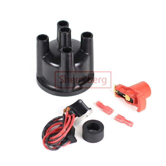 Black Kit - Distributor Cap Kit, Rotor and Electronic City, For Bosch JFU4, 1 Kit, Right Hand, For VW, Choose Document