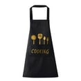 thumbnail image 1 of Black Kitchen Accessories, Black and Gold Kitchen Decor, 34X24 In, Home & Kitchen Essentials, Meal Prep, Dining Gatherings, Gold Printed, 1 Pc, 1 of 6