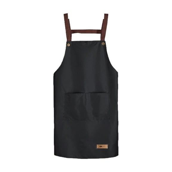 Black Kitchen Apron Multiple Colors Available Waterproof And Oil Proof Washable Dirt Resistant Suitable For Kitchen Baking Room Pvc Material Black
