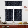 thumbnail image 1 of Black Kitchen Curtains, Pattern Thermal Insulated Blackout and Room Darkening Rod Pocket Window Curtains 3 Piece Kitchen Curtains(52X18+26X36 Inch,Black,3 Pieces), 1 of 6