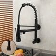 Black Kitchen Faucet 1Handles Cold Water Kitchen Mixer Tap Wall Mounted