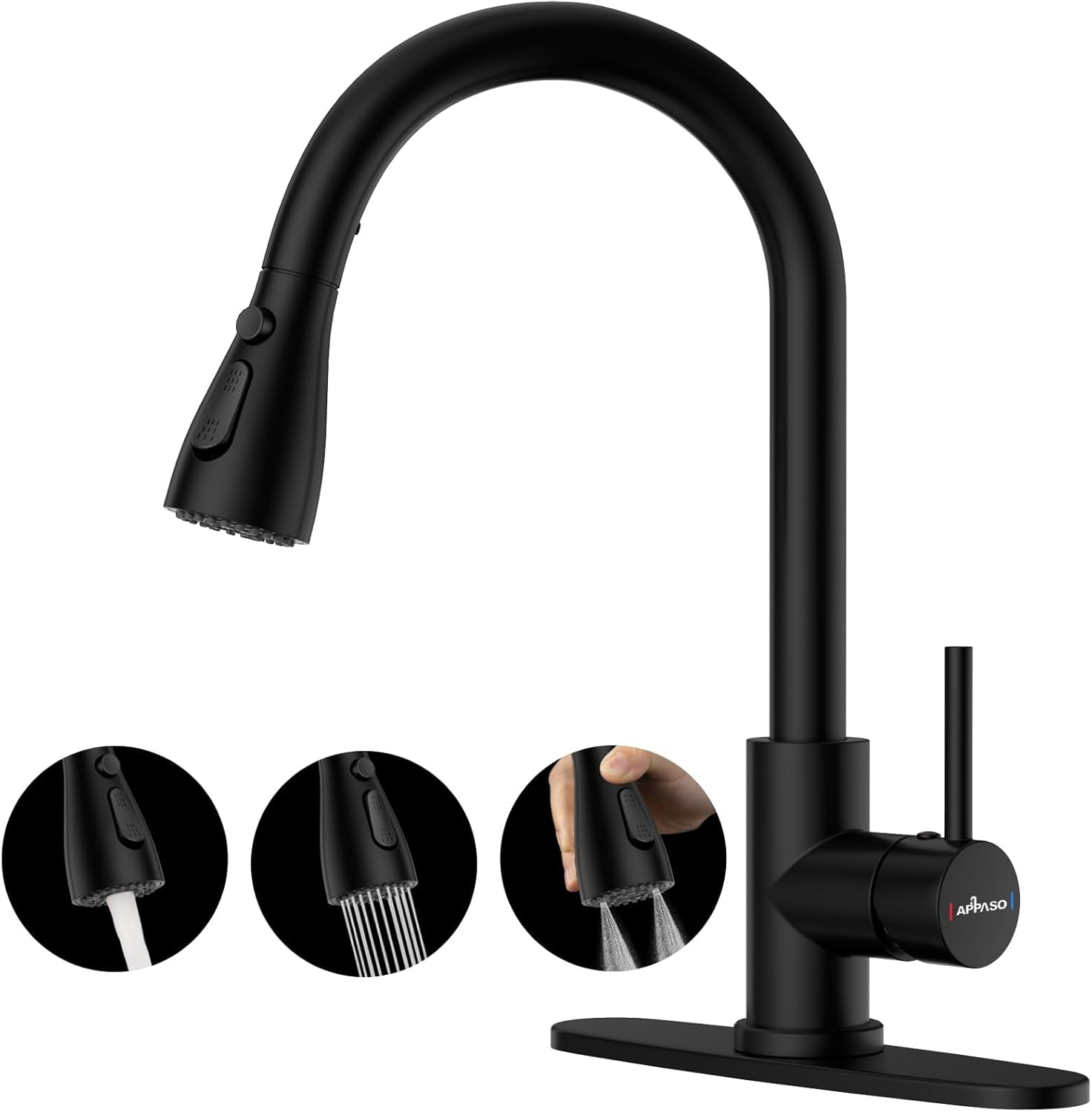 Black Kitchen Faucets For Kitchen, Laundry, Rv, Kitchen Sink Faucet