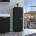 Black Kitchen Pantry 47" Tall Storage with One Door