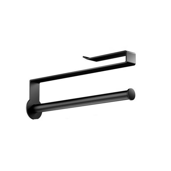 Black Kitchen Roll Holder Under Cabinet Kitchen Towel Rack Wall-Mounted, for Kitchen Bathroom