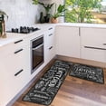 thumbnail image 1 of Black Kitchen Rugs and Mats Set of 2 Pieces Non-Skid Washable Non-Slip Backing Anti Fatigue Kitchen Mat Microfiber Kitchen Runner Rugs for Home Kitchen 17"x47.2"+17"x23.6", 1 of 5