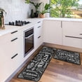 thumbnail image 1 of Black Kitchen Rugs and Mats Set of Set of 2s Non-Skid Washable Non-Slip Backing Anti Fatigue Kitchen Mat Microfiber Kitchen Runner Rugs for Home Kitchen 17"x47.2"+17"x23.6", 1 of 7