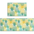 thumbnail image 1 of Black Kitchen Rugs and Mats Sets of 2, Funny Kitchen Decoration Rubber Backing Non-Slip Absorbent Mats for Sink Waterproof Runner Rug for Laundry Room 17x30+17x48inch, 1 of 6