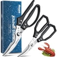 thumbnail image 1 of Black Kitchen Scissors Set - Heavy Duty Kitchen Shears for Poultry & Sharp Seafood Scissors for Crab, Shrimp, Lobster, Nuts - Christmas Gift for Men and Women, 1 of 4