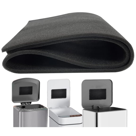 Black Kitchen Trash Can Filters,Cuttable Foam Pad Pre Filter,39.3Inch Air Purifier Filters,High-Density Sponge Filters for Dehumidifier Compost Bin Kitchen Compost Bucket