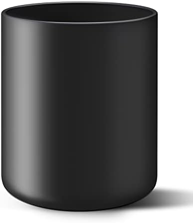 Black Kitchen Utensil Holder for Countertop, Large 7.2 Matte Ceramic Cooking Utensil Crock for Counter Easy to Clean, Modern Spatula Holder for Farmhouse Décor 7.2×5.8 INCH