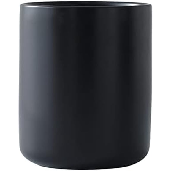 Black Kitchen Utensil Holder for Countertop, Matte Ceramic Cooking Utensil Crock for Counter Easy to Clean, Modern Spatula Holder for Farmhouse Dcor 4.56.4 INCH