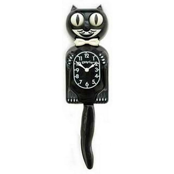 Black Kitty-Cat Clock 12.75" Smaller Version of Classic Kit Cat Klock