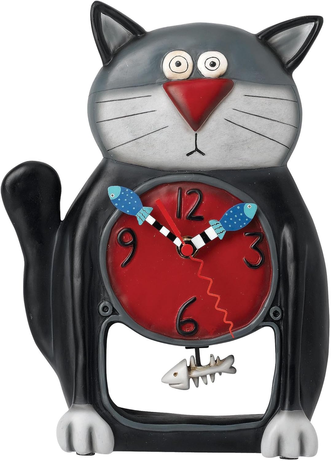 Black Kitty Pendulum Clock