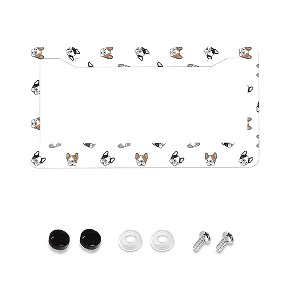 Black Knight License Plate Prame Aluminium Rust-Proof Auto Parts License Plate Decorative Screws Fit Standard 2 Holes 1 U.S. License Plate, 12.2x 6.3 Inch