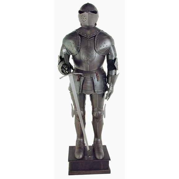 Black Knight Suit of Armor Full Size Aged Antiqued Finish Armor