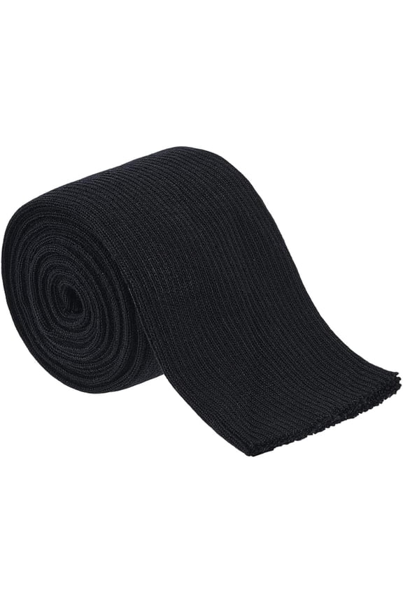 Black Knit Cuff Ribbing 43x2.9 Inch Ribbing Cuff Sleeve Tubular Rib Cuffing Replacement for DIY Waistband Leg Arms Wear Padded Jacket Sportswear Cuffs Extension