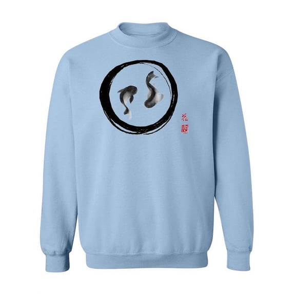 Black Koi Carps In Black Zen Sweatshirt Women -Image by Shutterstock, Female x-Large