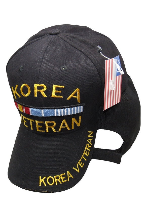 Black Korea Korean War Veteran Ribbon Baseball Hat Cap Embroidered Brand New