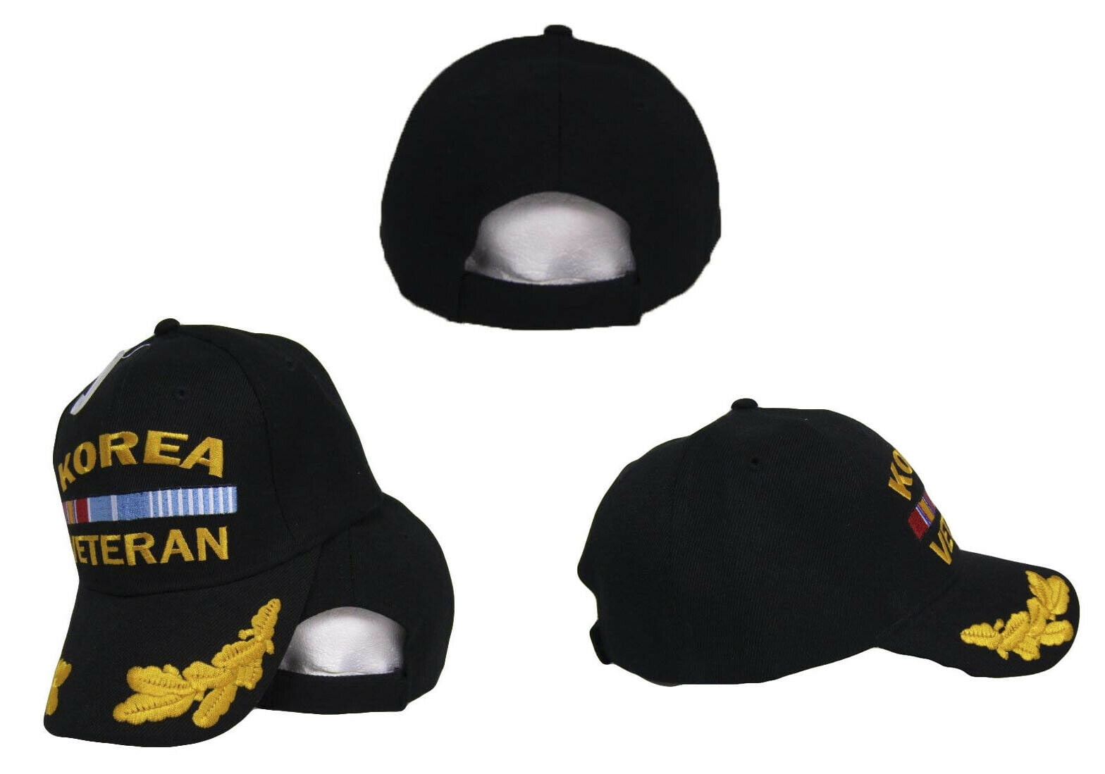 Black Korea Korean War Veteran Scrambled Eggs Feather Cap Hat C862