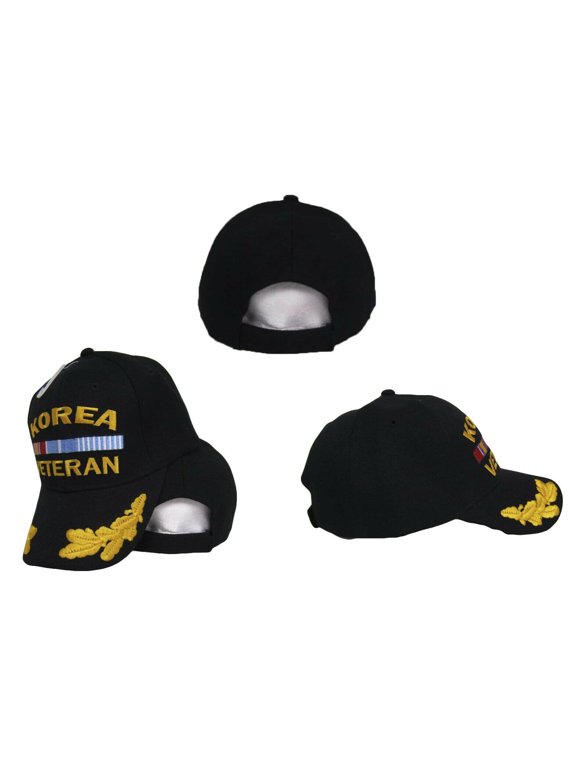 Black Korea Korean War Veteran Scrambled Eggs Feather Cap Hat C862
