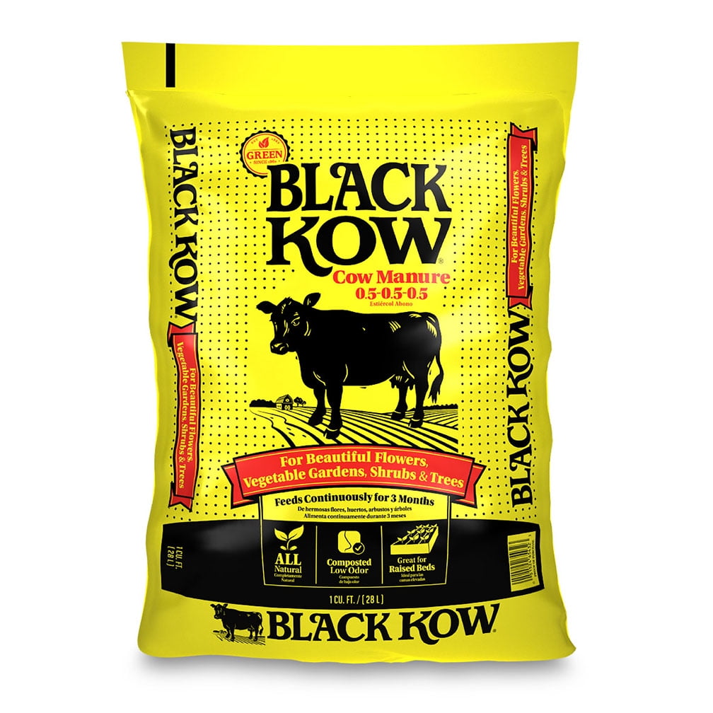 OLDCASTLE LAWN & GARDEN Black Kow All-Natural Cow Manure Plant Fertilizer, 1CF