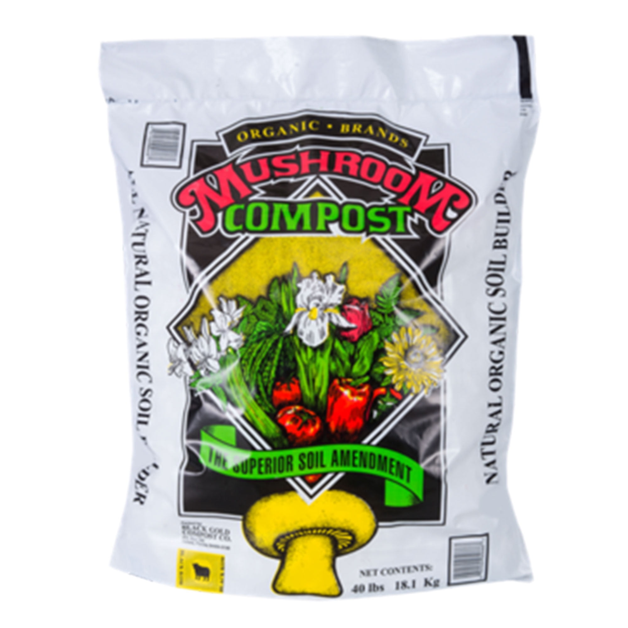 Black Kow Organic Brands Mushroom Growing Mix Compost Plant Fertilizer