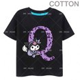 Black Kuromi Anime Letter ABCD Cotton Children T-Shirt Name Combination …