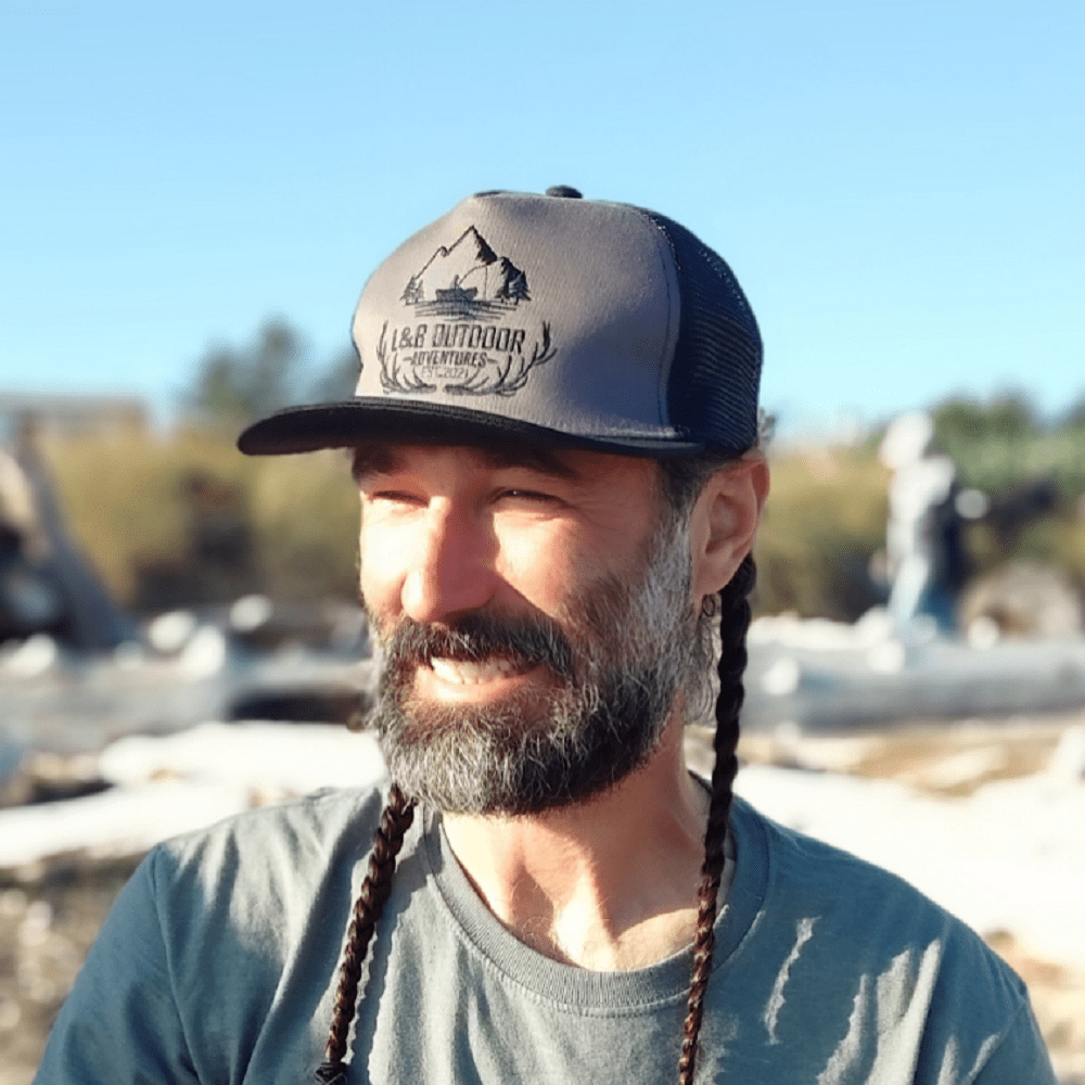 Black L & B Outdoor Adventures Men Trucker Hat - Adult One Size Fits ...