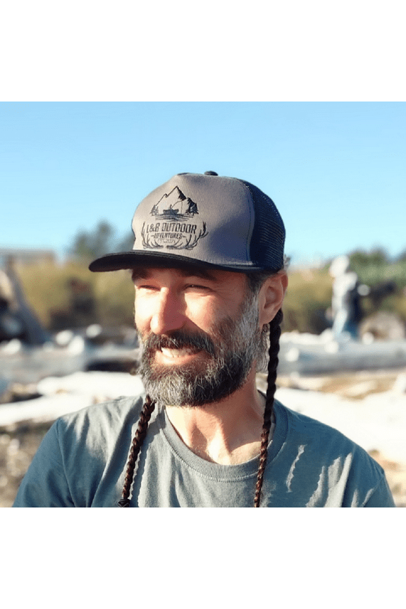 Black L & B Outdoor Adventures Men Trucker Hat - Adult One Size Fits All