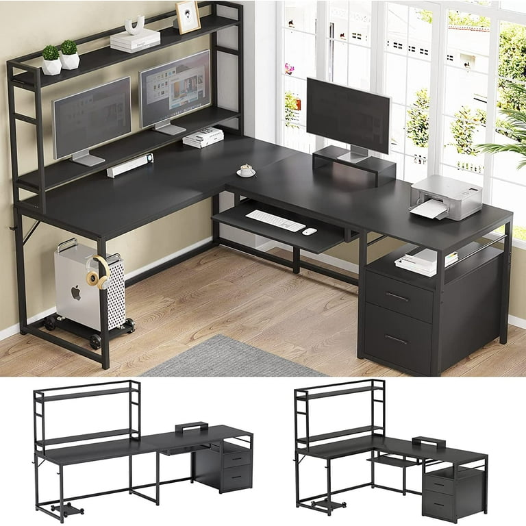 L shaped 2024 computer desk walmart