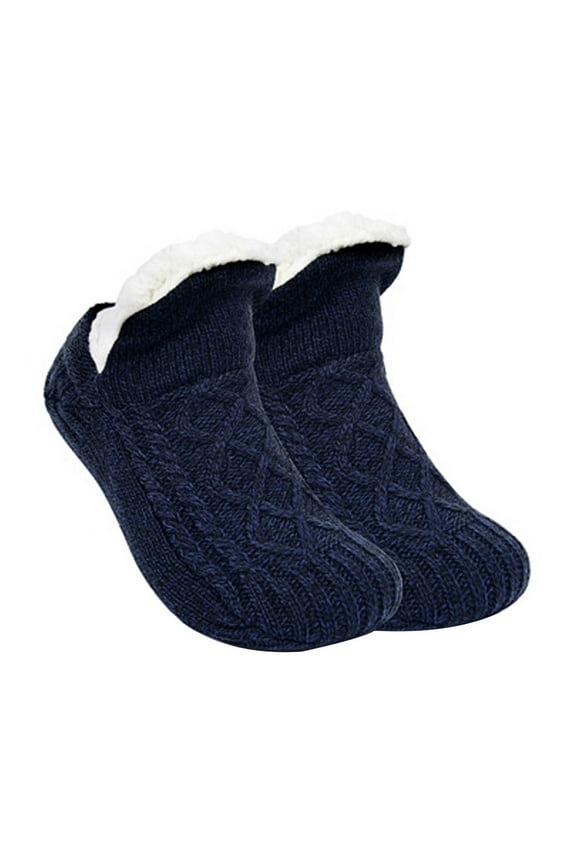 Black L Super Soft Warm Cozy Fuzzy Fleece-Lined Gripper Slipper Socks Non-Slip Indoor Outdoor House Socks For Kids And Adults Available In Multiple Sizes With Comfort Fit And Durable Desig