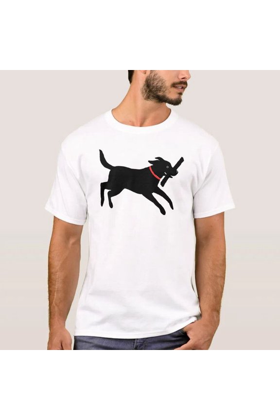 Black L1abrador Retriever Dog _ Running Black Lab T-S1Hirt