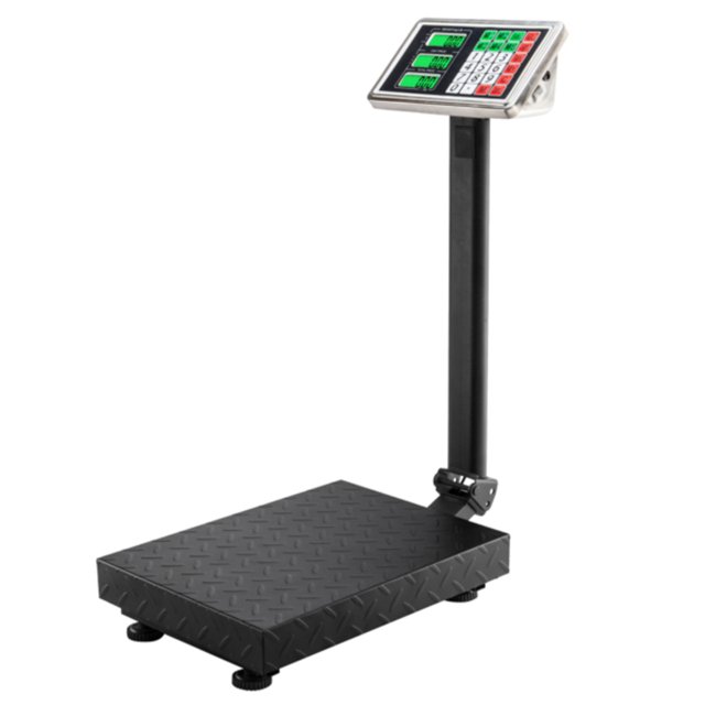 Black LCD Digital Personal Floor Postal Platform Scale with UK Plug