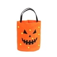 thumbnail image 1 of Black LED Halloween Candy Bag, Light Up Reusable Tote Bucket, Large Capacity Trick Or Treat Bag, Polyester Party Favor Bag For Kids Halloween Decor, 1 of 6