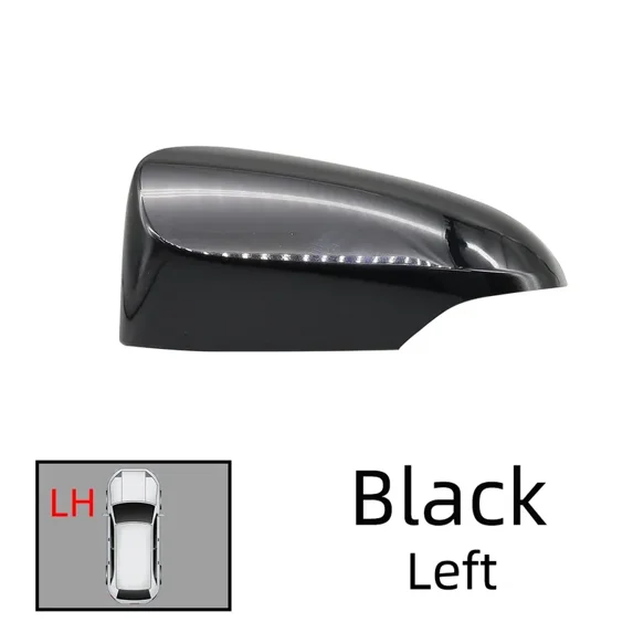 Black LH-For Toyota Yaris 2012 2013 2014 2015 2016 2017 2018 2019 External Rearview Mirror Cap Outside Door Mirror Shell Cover Housing