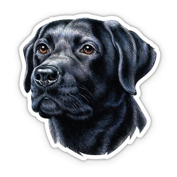 Black Lab - 12" Vinyl Sticker Waterproof Decal