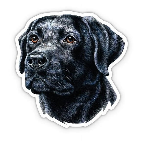 Black Lab - 3" Vinyl Sticker - For Car Laptop I-Pad Phone Helmet Hard Hat - Waterproof Decal