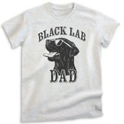Black Lab Dad T-shirt, Unisex Men's Shirt, Labrador Retriever, Black Lab Owner, Best Dog Dad Gift, Heather Ash, Medium