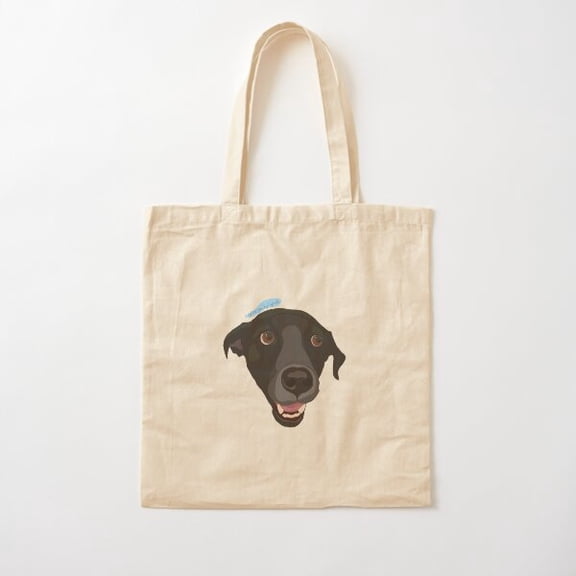 Black Lab Portrait Cotton Tote Bag Canvas Tote Bag, Family Gift For Mother, Her