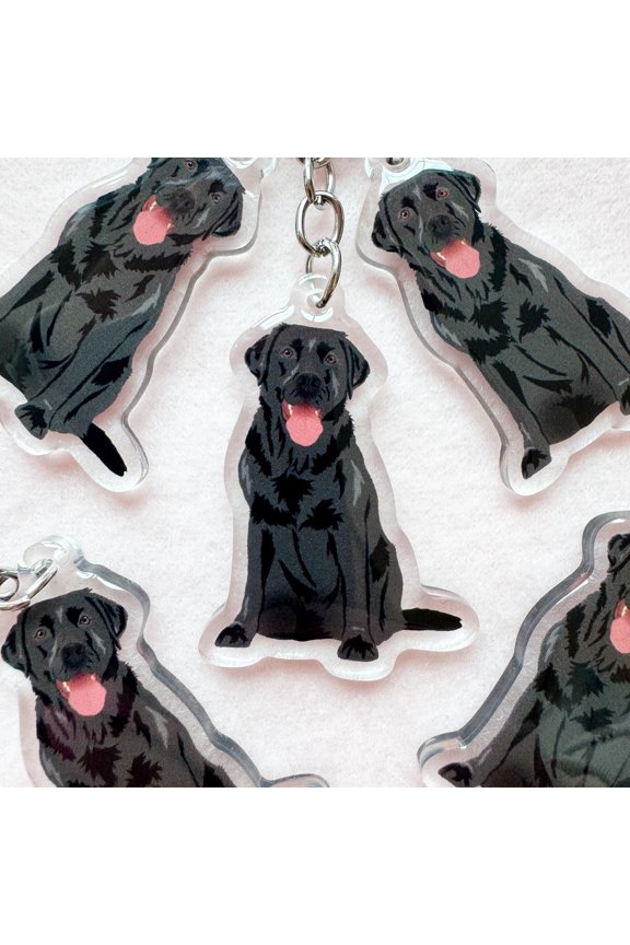 Black Lab Keychain, Acrylic Keychain, Dog Keychain, Original Artwork Keychain (1 keychain)